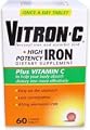 VITRON-C High Potency Iron Plus Vitamin C Tablets - 60 Ea - 3 pack