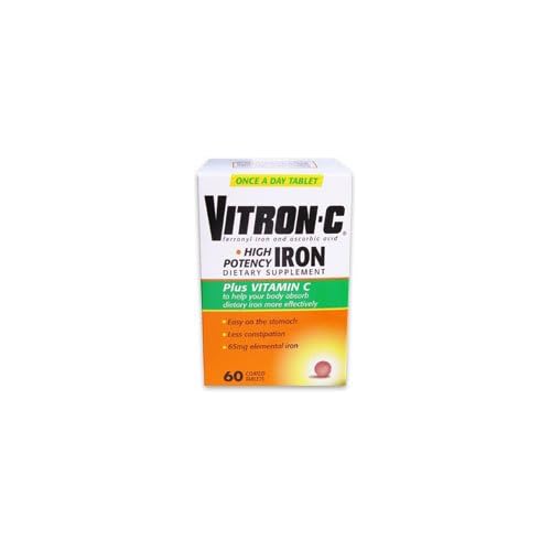 VITRON-C High Potency Iron Plus Vitamin C Tablets - 60 Ea - 3 pack image