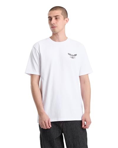 Volcom Men’s Short Sleeve Workwear T-Shirt – Heavyweight Cotton Durable Tee, Wh…