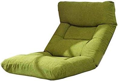 WGXX chair Lounge Sofa Bed Folding Adjustable14-Position Floor Lounger Sleeper Futon Mattress Seat Chair Environmental rating (color : Fruit green)