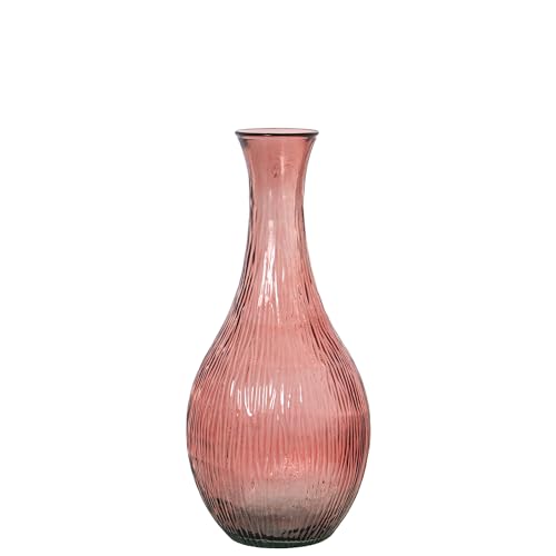 JARRÓN VIDRIO RECICLADO 75CM ROSA_°32X75CM BOCA:°15/°8CM