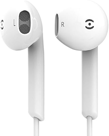 Vwon ZY101909 Earbuds Headphones with Stereo Microphone Remote Control for iPhone 6S/6/6S Plus/6 Plus/iPad /iPod Nano 7/iPod Touch - White