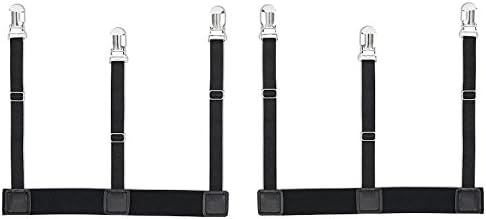 1 Pair Adjustable Shirt Stays Holders Elastic Garter Belt Clip w/ Non-slip Locking Clamps for man and woman