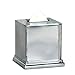 nu steel Timeless Decorative 304 Stainless Steel Square Facial Tissue Box Cover Holder for Bathroom Vanity Countertops, Bedroom Dressers, Night Stands, Desks and Tables - Chrome