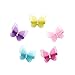 Elesa Miracle 5pc Girls Layered Sequins Ballet Tutu Skirt with 5pc Matching Mini Butterfly Hair Clips Kids Tutu Princess Ballet Dance Party Favor Skirt