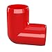 FORMUFIT 3/4” 90 Degree Elbow Furniture Grade PVC Fitting in Red, Made in USA, UV-Resistant, Impact-Proof, 1.050” Actual Socket Diameter (Pack of 8) - F03490E-RD-8