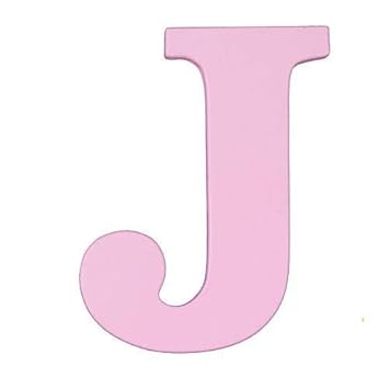 1 X Para Colgar En La Pared Madera Letra J Color Rosa