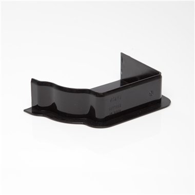 Polypipe RH708b Black Sovereign Internal Stop End Left Hand 117x75 High Capacity Ogee System