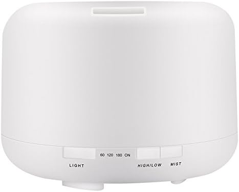 500ml Aromatherapy Essential Oil Diffuser Humidifier with 7 Color LED Lights Changing and Waterless Auto Shut-off Function for Home Office