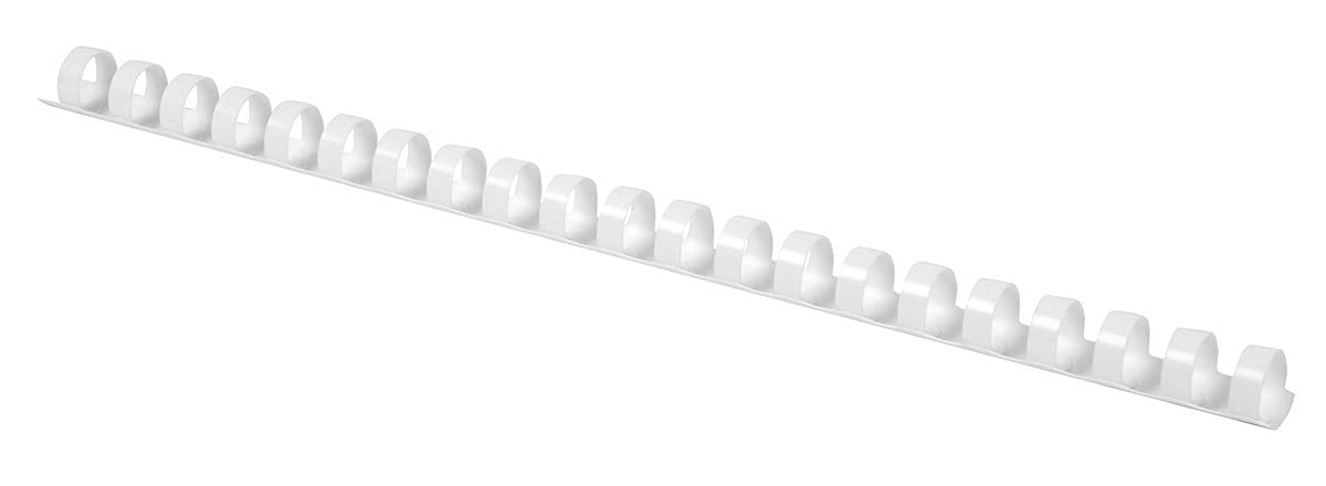 Binding Combs Office Products A4 10mm (65 Sheets) 100 Pcs White/Presentation/Type-21 Rings/Kind-Spiral/Material-Plastic/Colour-White/Format-A4 / Size-10mm