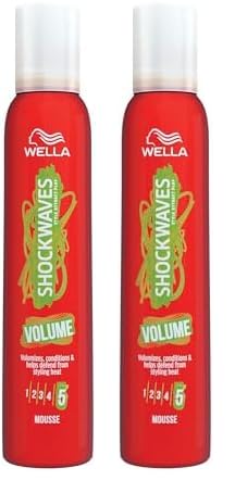 Wella Shockwaves Volume Mousse, 200ml (Pack of 2)