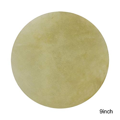 dezirZJjx Drum Skin,2Pcs 29/31cm Round Buffalo Leather African Bongo Drum Surface Skin Accessories 9 inch