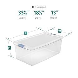 Sterilite 106 Qt Latching Storage Box, Stackable