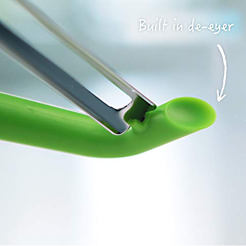 New Soda Big Peeler, Extra Wide Large Vegetable Peeler, Ultra Sharp, Twice As Fast - Blade 50% Larger Than Standard Blades (Green)