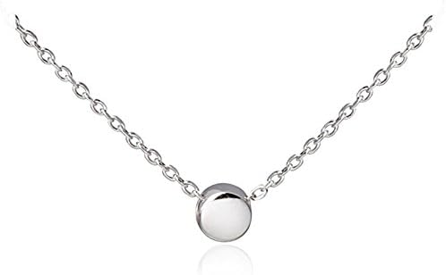 TMCO Sterling Silver Minimalism Tiny Dot Pendant Necklace