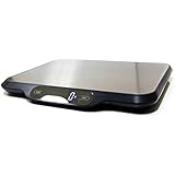 Sleek Touch Screen Blue LED Digital Kitchen ​and Office scale, Stainless Steel​ Ultra Thin and Wide ​​33 pound capacity