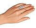 Bling Jewelry Deco Antique Style Filigree Pave CZ Wide Armor Full Finger Fashion Statement Ring for Women Cubic Zirconia Rhodium Plated Brass