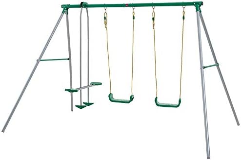 plum double swing and slide set