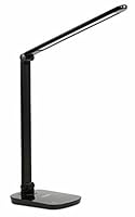 PuTwo LA-F188 Dimmable LED Desk Lamp Touch Sensitive Control Eye-caring Table Lamp Stepless Brightness Daylight White Bedroom Lamp, Black from GUANYA