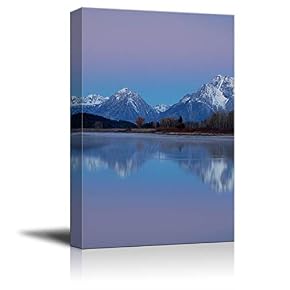Beautiful Landscape Water Reflection Painting Artwork for Home Framed