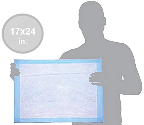 Baby Changing Underpad Liner - 25 Count (24Lx17W) - Soft Disposable Blue Hospital Pad, Waterproof and Absorbent for Infant and Child Use - Thumbnail 5