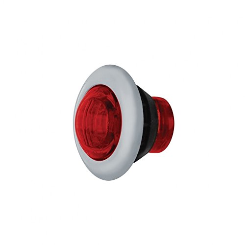 United Pacific 37968 3 LED Mini Dual Function Clearance Marker W/ Bezel - Red LED/Red Lens