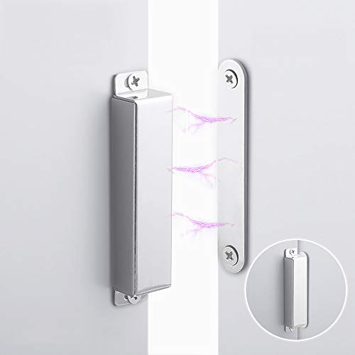 Mousike Magnetic Door Catch,70lb Stainless Steel Cabinet Door Magnets with Strong Magnetic for Kitchen Cupboard Wardrobe Closet Cabinet Door Drawer Latch (3.8"70 lbs(2 Pack))