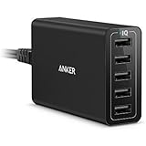 Anker 40W/8A 5-Port USB Charger PowerPort 5, Multi-Port USB Charger for iPhone 6/6 Plus, iPad Air 2/Mini 3, Samsung Galaxy S6/S6 Edge and More