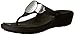 crocs Women's Sanrah Embellished Flip Wedge , Black/Silver Metallic, 8 M US