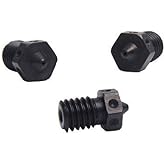 4pcs Hardened Steel Nozzles V6 Nozzle 0.4mm Compatible with V6 Hotend Prusa i3 MK3 MK3S Prusa mini Anycubic Mega 3D Printer Printing PEI PEEK or Carbon Fiber Filament (4x0.4mm)
