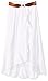 Amy Byer Big Girls' Tulip Front Skirt with Belt