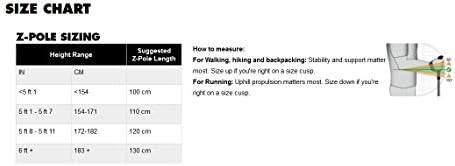 walking pole size guide