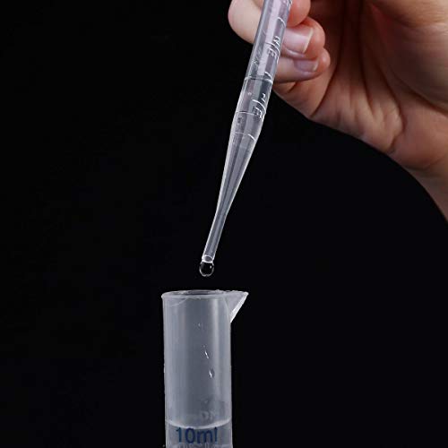 100 pcs White 3ML Capacity Disposable Plastic Eye Dropper Set Transfer Graduated Pipettes Calibrated Dropper for Essential Oils & Science Laboratory - Thumbnail 2