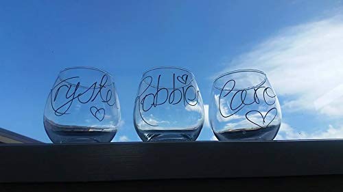 The Original Wine Glass Markers - (Set of 5 Wine Markers) - Lifetime Replacement Warranty -Vibrant Colors - Wine Glass Charms - Fun Wine Accessories - Write on any glassware - Easy Erasable