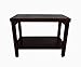 DecoTeak Teak Wood Shower Bench Natural Wood Seat Shower stool with Shelf Eleganto Armless Shower Bench for Indoors and Outdoors - 24 inches Length
