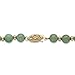 10K Yellow Gold Round Genuine Jade, Graduated Bead Strand Necklace (12mm), Fish Hook Clasp, 18 inches