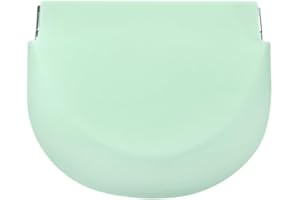 SENLIN DENTAL 1PC Silicone Retainer Case without Lanyard, Cute Vent Holes Denture Box, Mouth Guard Case Travel Holder for Girls, Women, Men (Green)