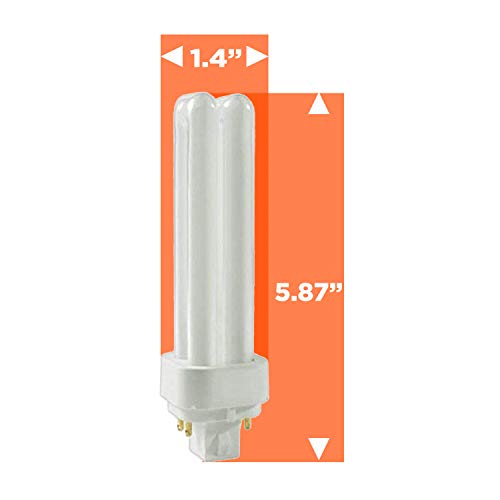 GoodBulb Fluorescent (CFL) Light Bulbs for Ceiling, Bathroom, Vent Fan, and Kitchen Fixtures, Energy-Efficient, 18w, 120v, Quad-Tube Lamp, for Panasonic Ventilation Fan Models (FDS18E35/4) (4 Pack) - Thumbnail 4