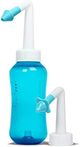 Washable and Reusable Leka Nasal Aspirator Syringe Nose Cleaner Pot for Baby Adults blocked Noses 300ml Water Capacity