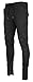Kayden K Men's Tapered Zipper Ankle Jogger Pants (XL, Jet Black)