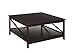 Convenience Concepts Oxford 36 inch Square Coffee Table with Shelf, Espresso