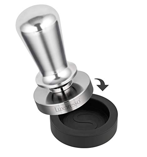 Luxpresso Tamper/Kaffeemehlpresser „TecPresso Metallo“ - 58 mm, inkl. Tamping-Sitz/Tampermatte – Bild 3