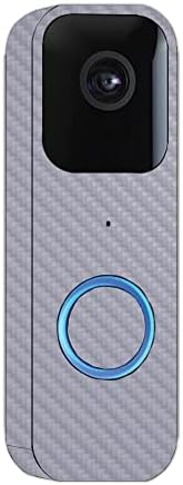 MightySkins Carbon Fiber Skin Compatible with Blink Video Doorbell - Solid Gray | Protective, Durable Textured Carbon Fiber Finish | Easy to Apply and Change Styles | Made in The USA