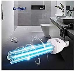 E27 UV Bulb 15w / 25w Disinfection lamp, 100% Antibacterial Rate, UV-C led Portable Disinfectant, Honeycomb Disinfection lamp [Energy Level A],15W-NO Ozone