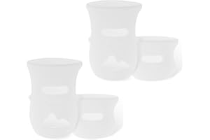 4 Pcs White Silicone Sleeves for Avent Natural Glass Baby Bottles,Anti Breakage Baby Bottle Holder,Insulated Bottle Silicone 