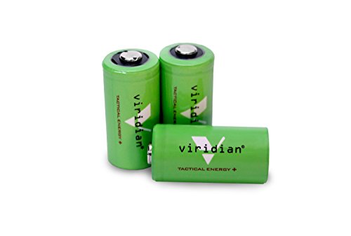 Viridian CR123A 3 Volt Lithium Battery, 3-Pack