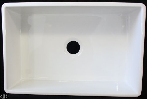 ALFI brand AB510 30-Inch  Contemporary Smooth Fireclay Farmhouse Kitchen Sink, White - Thumbnail 2