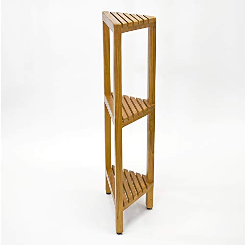 Asta Zini 3Tier Free Standing Corner Shelf, Bathroom Corner Stand