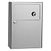 Bobrick 254 ClassicSeries 304 Stainless Steel Surface Mounted Sanitary Napkin Disposal, Satin Finish, 1.2 Gallon Capacity, 10-11/16" Width x 15-1/8" Height x 4-1/16" Depth
