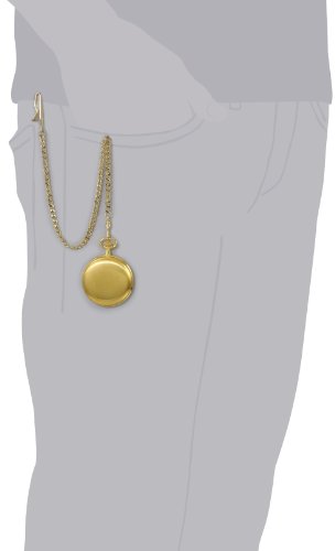 Charles-Hubert, Paris Gold-Plated Satin Finish Mechanical Pocket Watch